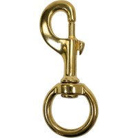 Trident Brass Swivel Eye Snap Hook