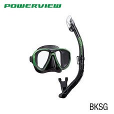 Tusa Powerview Adult Dry Mask & Snorkel Combo Snorkeling Set